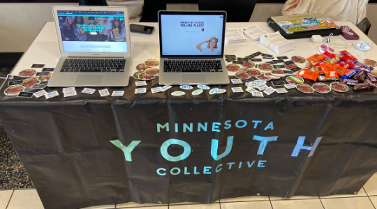 Tabling on Super Tuesday with Minnesota Youth Collective
